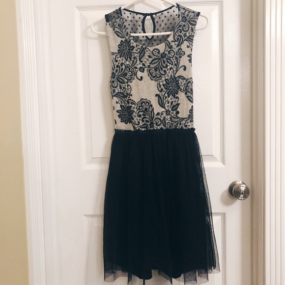 Anthropologie M Weston Wear Flocked Sable Dress - Picture 2 of 4